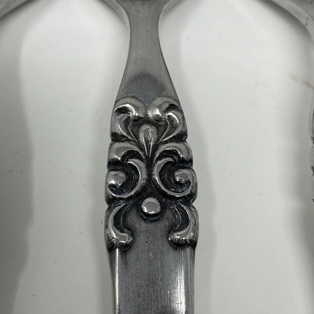 Vtg‎ Ekco Eterna Japan 24 Piece Flatware Set Mid Century Floral Scroll Stainless